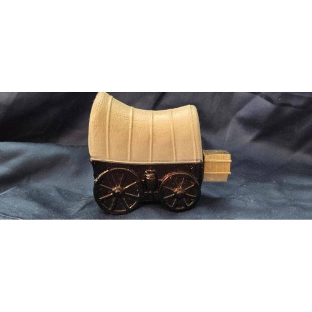Vintage Avon Wild Country Covered Wagon Glass Decanter 6 FL OZ